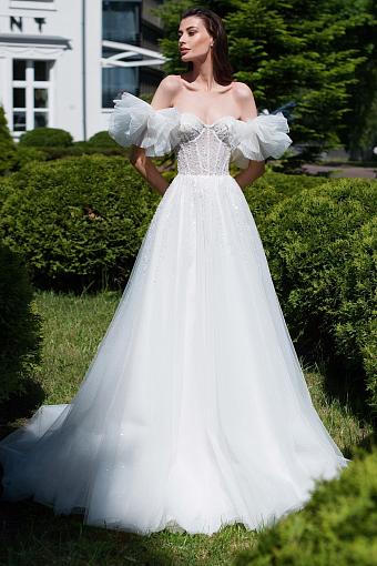 Белое пышное свадебное платье #7560